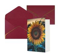 NONHAI Cartes de vœux avec enveloppes « Thinking of You » - Carte vierge - Les plus belles cartes de vœux tournesol pour anniversaire, fête prénatale, félicitations, mariage, remerciements, toutes