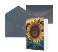 NONHAI Cartes de vœux avec enveloppes « Thinking of You » - Carte vierge - Les plus belles cartes de vœux tournesol pour anniversaire, fête prénatale, félicitations, mariage, remerciements, toutes