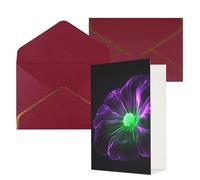 NONHAI Cartes de vœux avec enveloppes « Thinking of You » - Carte vierge - Violet et vert - Pour anniversaire, fête prénatale, félicitations, mariage, remerciements, toutes occasions