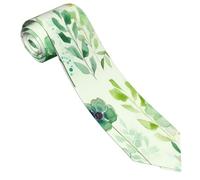 NONHAI Cravate classique en soie pour homme - Aquarelle orange - Cravates tendance - Pour les occasions formelles - Cravates d'affaires, Aquarelle Fleurs Vertes, taille unique