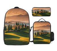 NONHAI Ensemble sac à dos pour femme et homme - Sac à dos pour ordinateur portable - Sac à déjeuner - Trousse à crayons - Sac à dos de voyage - Style - Taille unique, Style :, Taille unique