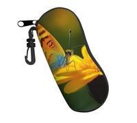 NONHAI Étui souple en néoprène pour lunettes de soleil pour femme et homme, Fleur papillon jaune, Taille unique, Classique