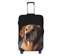 NONHAI Housse de protection pour bagages de voyage Golden Retriever - Lavable - Élastique - Anti-rayures - Convient aux bagages de 45,7 à 81,3 cm, Noir , M