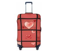 NONHAI Housse de protection pour valise de voyage - Collage photo de Saint-Valentin - Élastique - Lavable - Extensible - Anti-rayures - Convient aux bagages de 45,7 à 81,3 cm, Noir , S