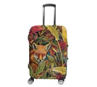 NONHAI Housse de protection pour valise de voyage, motif feuille vibrante, élastique, lavable, extensible, anti-rayures, convient aux bagages de 45,7 à 81,3 cm, Style 1, S