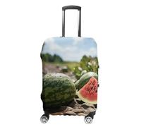 NONHAI Housse de protection pour valise de voyage - Protection contre les rayures - Motif pastèque sur le sol - Élastique - Lavable - Extensible - Anti-rayures - Convient aux bagages de 45,7 à 81,3