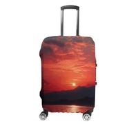 NONHAI Housse de protection pour valise de voyage rouge feu de soleil élastique lavable extensible anti-rayures pour valise de voyage de 45,7 à 81,3 cm, Couleur-2, L