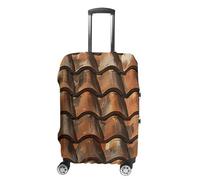 NONHAI Housse de protection pour valises de voyage avec toit en tuiles marron, élastique, lavable, extensible, anti-rayures, convient aux bagages de 45,7 à 81,3 cm, Style-2, XL