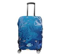 NONHAI Housses de bagage de voyage avec motif sous-marin, élastique, lavable, housse de protection extensible et anti-poussière pour bagages de 48 à 81 cm, Style :, M, Imprimé
