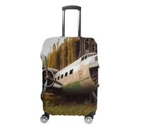 NONHAI Housses de bagage de voyage en avion abandonné, housses de bagage élastiques et lavables - Housse de valise extensible anti-poussière pour bagages de 48 à 81 cm, Style :, L, Imprimé