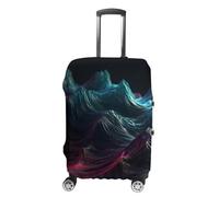 NONHAI Housses de bagage de voyage en forme de vague - Élastique et lavable - Housse de protection extensible et anti-poussière pour bagages de 48 à 81 cm, Style :, S, Imprimé
