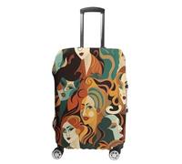 NONHAI Housses de bagages de voyage à différents visages - Élastique et lavable - Housse de protection extensible - Anti-poussière - Pour bagages de 48 à 81 cm, Style :, M, Imprimé