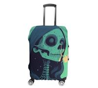 NONHAI Housses de bagages de voyage avec image squelette - Housse de bagage élastique lavable - Housse de valise extensible anti-poussière pour bagages de 48 à 81 cm, Style :, XL, Imprimé