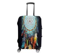 NONHAI Housses de bagages de voyage avec plumes et attrape-rêves, housses de protection élastiques et lavables pour valises de 48 à 81 cm, Style :, M, Imprimé