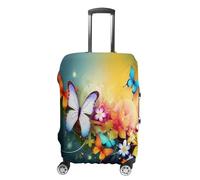 NONHAI Housses de bagages de voyage colorées avec papillon, housses de protection élastiques et lavables pour valises de 48 à 81 cm, Style :, XL, Imprimé