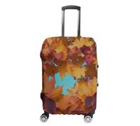 NONHAI Housses de bagages de voyage - Feuilles d'automne - Élastique et lavable - Housse de protection extensible - Anti-poussière - Pour bagages de 48 à 81 cm, Style :, XL, Imprimé