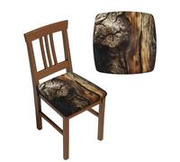 NONHAI Lot de 6 housses de siège extensibles pour salle à manger, chaises carrées avec attaches, amovibles et lavables