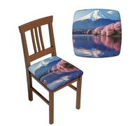 NONHAI Mount Fuji Housse de chaise de salle à manger élastique lavable et extensible pour chaises de salle à manger Taille unique