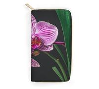 NONHAI Portefeuille en cuir pour femme avec fermeture éclair pour le travail, portefeuille pour téléphone, sac à main long, portefeuille ultra fin avec poche zippée pour le shopping, style, 19,8 x
