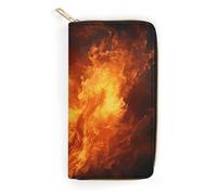 NONHAI Portefeuille pour femme en cuir flamboyant pour le travail avec fermeture éclair pour téléphone portable, portefeuille long portefeuille ultra fin avec poche zippée pour le shopping, style,