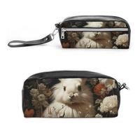 NONHAI Trousse à crayons avec motif lapin et fleurs - Grande capacité - Pour homme et femme - 20 x 10 x 5,5 cm, Style :, 20*10*5.5cm