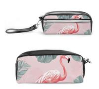 NONHAI Trousse à crayons d'été flamant rose feuilles de palmier grande capacité trousse à crayons trousse de maquillage pour homme femme sac à stylos pour fournitures de bureau, style, 20 x 10 x 5,5