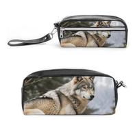 NONHAI Trousse à crayons Snow Mountain Wild Wolf Trousse de maquillage grande capacité pour homme et femme Sac à stylos pour fournitures de bureau, style, 20 x 10 x 5,5 cm, Style :, 20*10*5.5cm