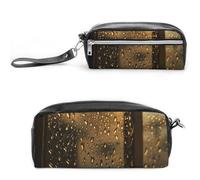 NONHAI Trousse de maquillage de grande capacité pour homme et femme - Motif pluie frappe la fenêtre - 20 x 10 x 5,5 cm, Style :, 20*10*5.5cm