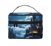 NONHAI Trousse de maquillage de voyage pour femme - Grande capacité - Fonctions cérébrales gauche et droite - Organiseur de maquillage avec poignée - Trousse de maquillage essentielle de voyage, Nuit