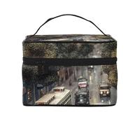 NONHAI Trousse de maquillage de voyage pour femme - Grande capacité - Fonctions cérébrales gauche et droite - Organiseur de maquillage avec poignée - Trousse de maquillage essentielle de voyage,