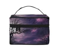 NONHAI Trousse de maquillage de voyage pour femme - Grande capacité - Fonctions cérébrales gauche et droite - Organiseur de maquillage avec poignée - Trousse de maquillage essentielle de voyage, Arbre