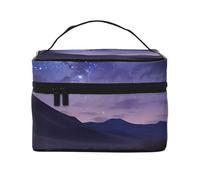 NONHAI Trousse de maquillage de voyage pour femme - Grande capacité - Fonctions cérébrales gauche et droite - Organiseur de maquillage avec poignée - Trousse de maquillage essentielle de voyage, Nuit
