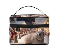 NONHAI Trousse de maquillage de voyage pour femme - Grande capacité - Motif lapin arc-en-ciel - Organisateur de maquillage avec poignée - Trousse de maquillage essentielle de voyage, Noël d'hiver,