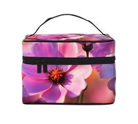 NONHAI Trousse de maquillage de voyage pour femme - Grande capacité - Trousse de toilette à motif d'art populaire poli, organiseur de maquillage avec poignée - Trousse de maquillage essentielle de