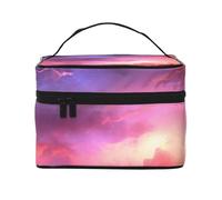 NONHAI Trousse de maquillage de voyage pour femme - Grande capacité - Trousse de toilette à motif d'art populaire poli, organiseur de maquillage avec poignée - Trousse de maquillage essentielle de