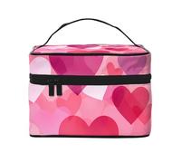 NONHAI Trousse de maquillage de voyage pour femme - Grande capacité - Trousse de toilette à motif d'art populaire poli, organiseur de maquillage avec poignée - Trousse de maquillage essentielle de