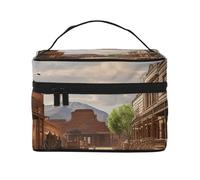 NONHAI Trousse de maquillage de voyage pour femme - Grande capacité - Trousse de toilette avec motif lys et papillon - Avec poignée - Trousse de maquillage essentielle de voyage, Old Wild West Cowboy