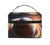NONHAI Trousse de maquillage de voyage pour femme - Grande capacité - Trousse de toilette avec poignée - Motif coquillages et étoiles de mer, Saturn Ring Planet, Taille unique