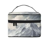 NONHAI Trousse de maquillage de voyage pour femme - Grande capacité - Trousse de toilette avec poignée - Nuages de montagne - Organiseur de maquillage avec poignée, Nuages de sommet de montagne,