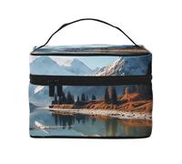NONHAI Trousse de maquillage de voyage pour femme - Grande capacité - Trousse de toilette - Beautés naturelles - Organisateur de maquillage avec poignée - Trousse de maquillage essentielle de voyage,