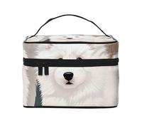 NONHAI Trousse de maquillage de voyage pour femme - Grande capacité - Trousse de toilette en forme d'écureuil animé avec poignée - Trousse de maquillage essentielle de voyage, Motif petits chiens