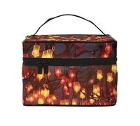NONHAI Trousse de maquillage de voyage pour femme - Grande capacité - Trousse de toilette en forme d'écureuil animé avec poignée - Trousse de maquillage essentielle de voyage, Lanterne en papier.,