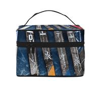 NONHAI Trousse de maquillage de voyage pour femme - Grande capacité - Trousse de toilette pour cartes à jouer - Organisateur de maquillage avec poignée - Trousse de maquillage essentielle de voyage,