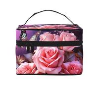 NONHAI Trousse de maquillage de voyage pour femme - Grande capacité - Trousse de toilette pour course à pied - Berger allemand - Organisateur de maquillage avec poignée - Trousse de maquillage