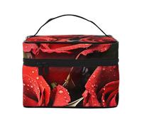 NONHAI Trousse de maquillage de voyage pour femme - Grande capacité - Trousse de toilette pour course à pied - Berger allemand - Organisateur de maquillage avec poignée - Trousse de maquillage