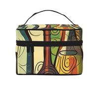 NONHAI Trousse de maquillage de voyage pour femme - Grande capacité - Trousse de toilette violette - Papillon prune - Organisateur de maquillage avec poignée - Trousse de maquillage essentielle de