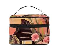 NONHAI Trousse de maquillage de voyage pour femme - Trousse de toilette portable de grande capacité - Présentation de divers légumes - Organisateur de maquillage avec poignée - Trousse de maquillage