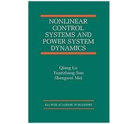 Nonlinear Control Systems And Power System Dynamics