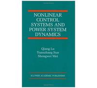 Nonlinear Control Systems And Power System Dynamics