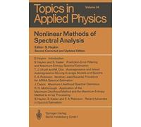 Nonlinear Methods Of Spectral Analysis